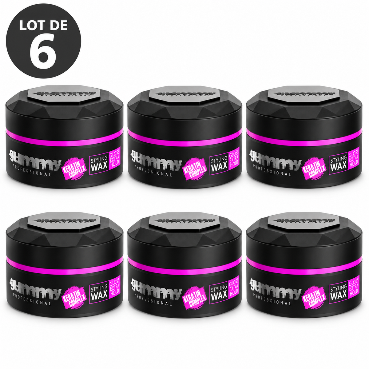 Gummy – Cire coiffante · 150 ml – Lot de 6 unités