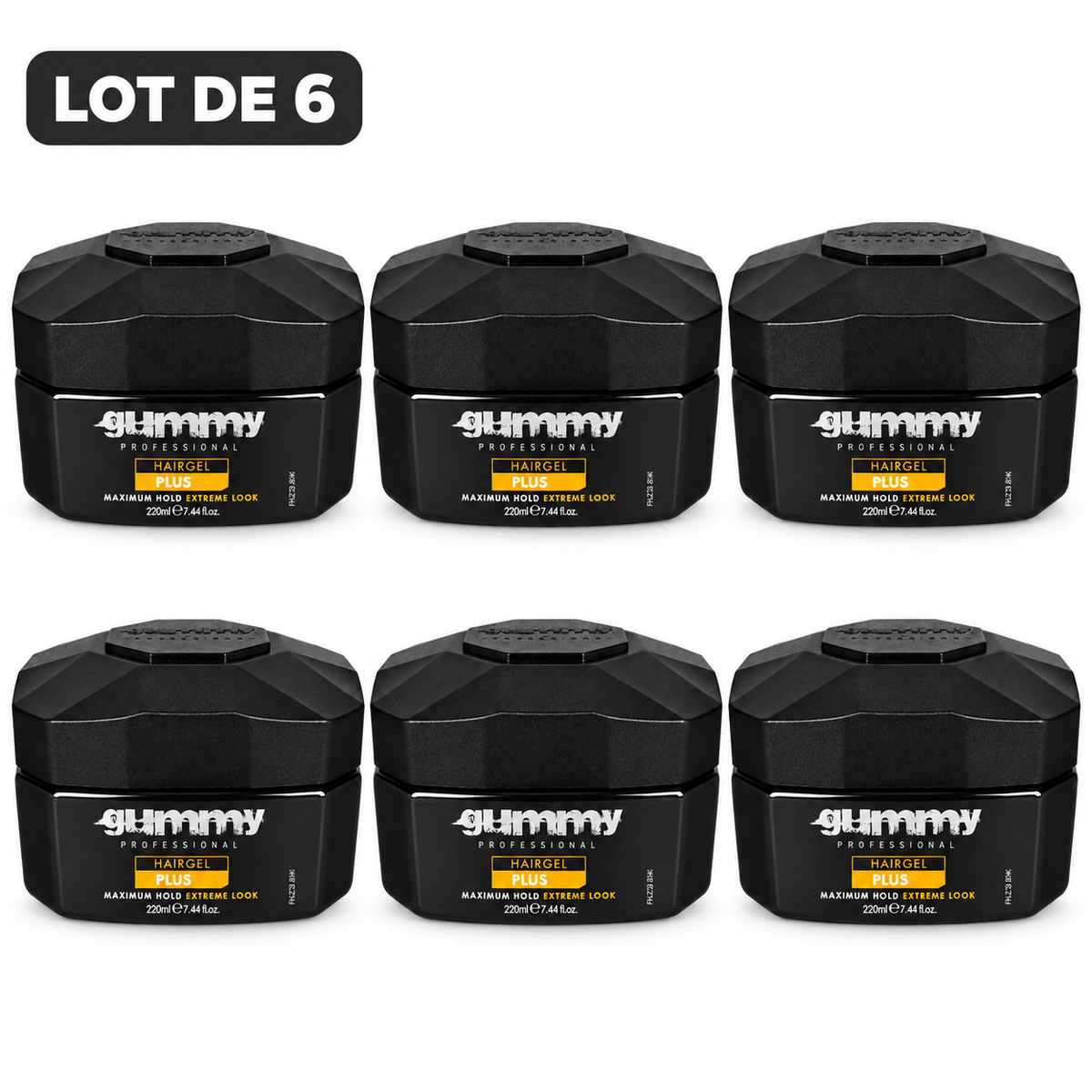 Gummy Professional Plus – Gel coiffant – Lot de 6 unités