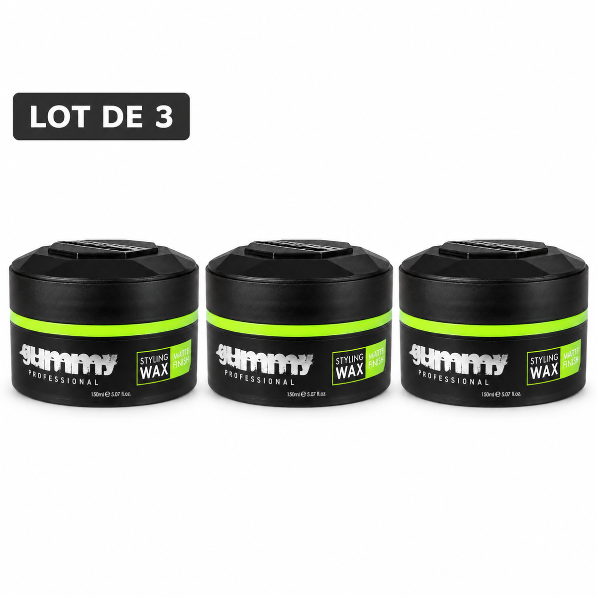 Gummy Professional – Cire coiffante – Lot de 3 unités
