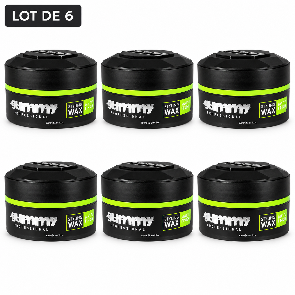 Gummy Professional – Cire coiffante – Lot de 6 unités