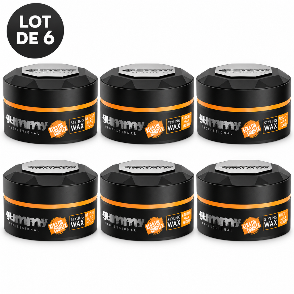 Gummy – Cire coiffante brillance et fixation maximale · 150 ml – Lot de 6 unités