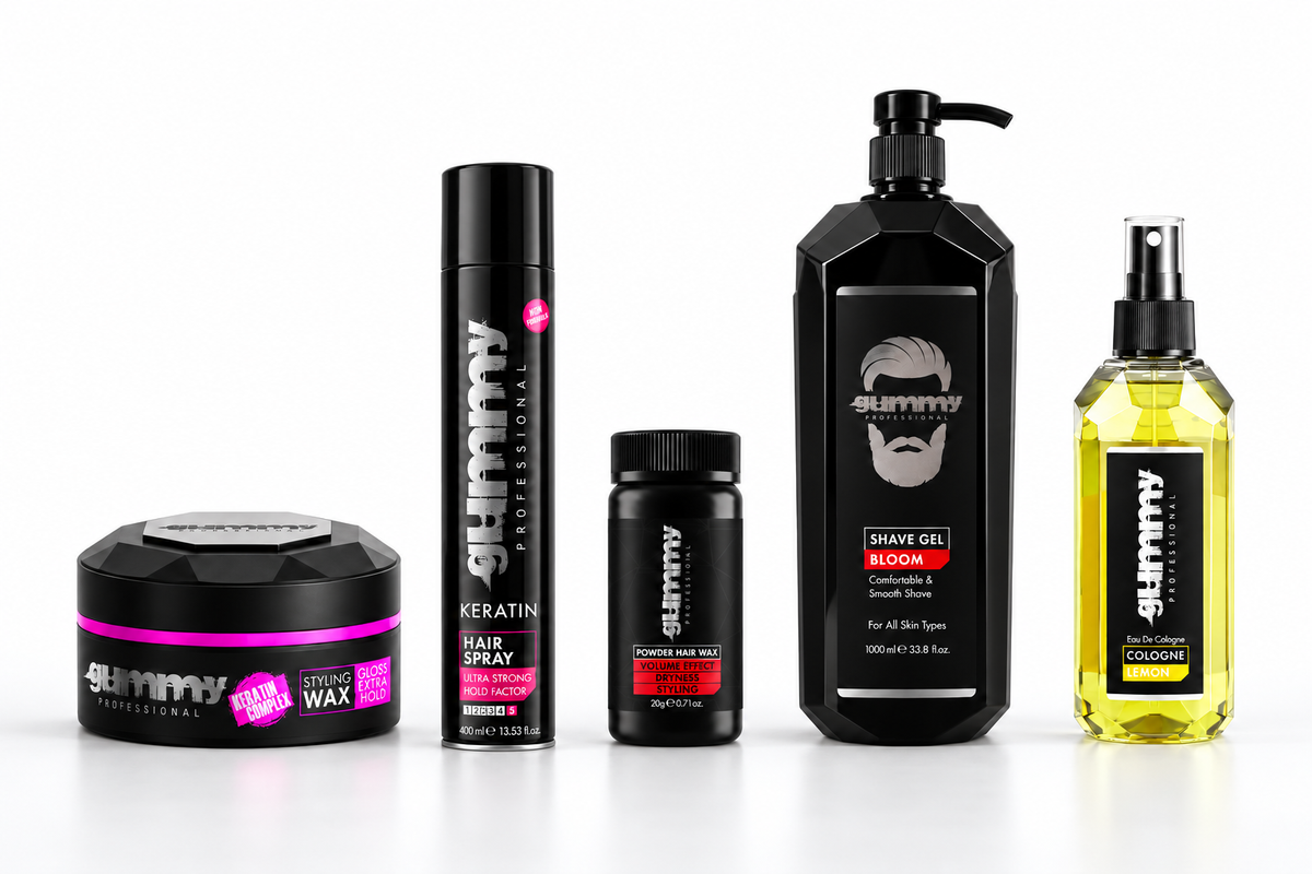 Sélection Gummy Professional sur fond blanc